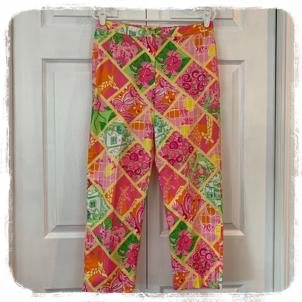 Lilly Pulitzer "Diamond Bright" Capri Pants sz. 10